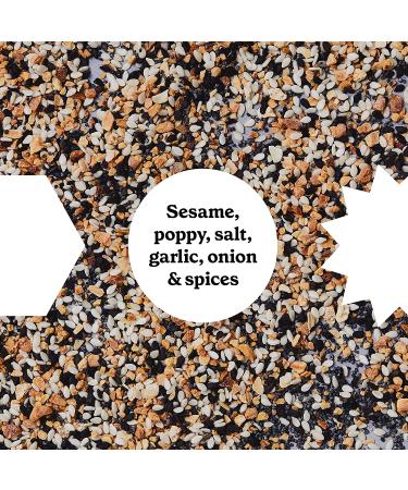 Everything Bagel Seasoning XL 9oz Jar - Sea Salt, Spices, Sesame Seeds, Onion Flakes & Garlic - Gluten Free & Keto - 1 Pack - Buy Online on SooperMarket.com