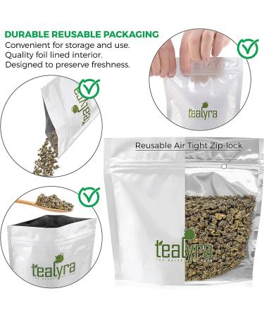 Tealyra Ginseng Oolong Premium Loose Leaf Tea - Taiwanese Oolong for Digestion and Energy - Medium Caffeine - 110g / 3.88 oz - Buy Online on SooperMarket.com
