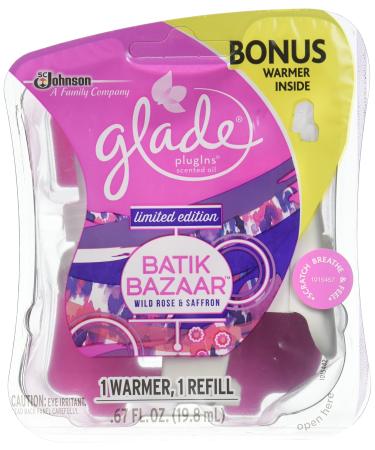 Glade Plugins Scented Oil Air Freshener Starter Kit Batik Bazaar 0.67 Fl Oz