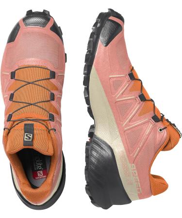 Salomon Women's Speedcross 5 Trail Running Shoes - Size 8, Blooming Dahlia/Black/Vibrant Orange - Buy Online on SooperMarket.com