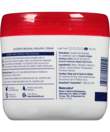 Eucerin Original Healing Cream - Fragrance Free Lotion for Extremely Dry Skin - 16 oz Jar | International Shipping Available - Buy Online on SooperMarket.com