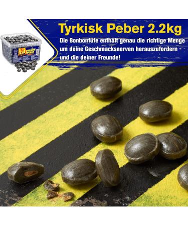Fazer Tyrkisk Peber Original 2.2 KG Tub - Salty Liquorice Hard Candy - Scandinavian Sweets - Buy Online on SooperMarket.com