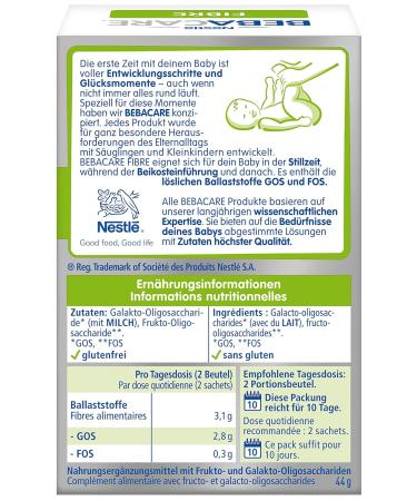 BEBACARE FIBRE: Premium Food Supplement for Infants | International Shipping Available | 1 Pack (20 Sachets x 2.2g) - Buy Online on SooperMarket.com