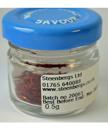 Premium Steenbergs Saffron 0.5g - Pure and Organic Saffron Threads - Buy Online on SooperMarket.com