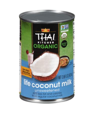 Thai Kitchen Organic Unsweetened Lite Coconut Milk 13.66 fl oz (Pack of 6)