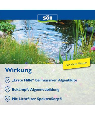 S ll 80535 Algosol Forte - 500ml Pond Care for Algae Control | Quick Relief from Floating Algae & Green Water - Buy Online on SooperMarket.com