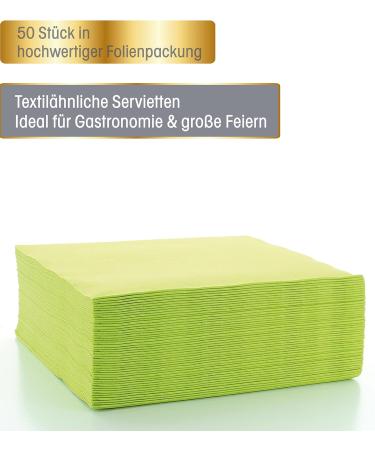 Prime Guest Napkin Green - Premium Airlaid Wedding Napkins 50 Pack 40x40 cm Perfect for Celebrations - Buy Online on SooperMarket.com