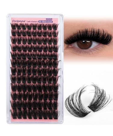 Focipeysa Fluffy Lash Clusters 100D | 10-18mm Individual D Curl Eyelash Extensions | DIY Lash Kit for Beginners | International Shipping Available - Buy Online on SooperMarket.com