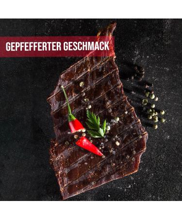 Peppered Beef Jerky Steak 200g - High Protein Dried Meat Snack | The Meat Makers - Buy Online on SooperMarket.com