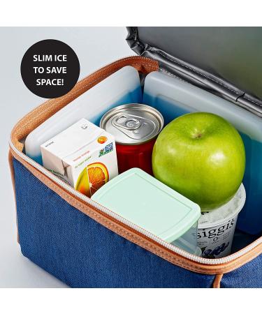 Cool Coolers by Fit + Fresh - Slim Reusable Ice Packs (4PK) for Lunch Boxes, Camping, & Beach Coolers - Long-Lasting Blue - Buy Online on SooperMarket.com