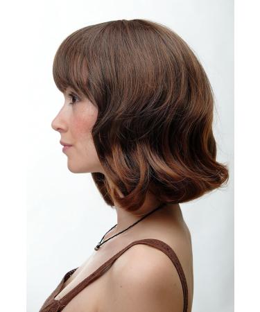 Buy WIG ME UP 2384-2T30 Short Wavy Ladies Wig - Dark Brown with Reddish Brown Tips - International Shipping Available - Buy Online on SooperMarket.com