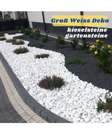 VELLES Pebbles for Painting Large Garden Stones White Natural Rock for Paint Rocks Marble Gravel to Decorative Stone Aquarium Decor Polished Pebble Art Scottish Cobbles for Pond - 1.9kg (40-80mm) 40-80 mm (WeiÃ) - Buy Online on SooperMarket.com