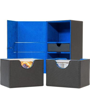 Sideloader 200 Premium Commander Deck Box - Holds 200+ Double Sleeved Cards - Blue Interior - Ideal for MTG, TCG, Pokemon - with Dice Tray - Buy Online on SooperMarket.com