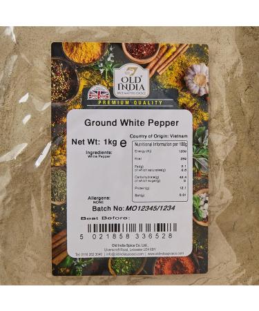 Old India Ground White Pepper 1kg - Premium Quality Spice (Pack of 1) - Buy Online on SooperMarket.com