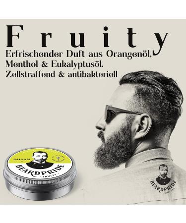 BeardPride Bartbalm - Original Beard Balm for Men | Natural Shea Butter & Oils | Fruity Scent | 28g | Perfect Gift for Men - Buy Online on SooperMarket.com