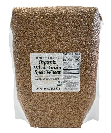 Royal Lee Organics Organic Spelt Berries 10 lbs 10 Pound (Pack of 1)