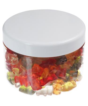 Pohli 450 ml PET jar transparent with white plastic lid 30 pieces