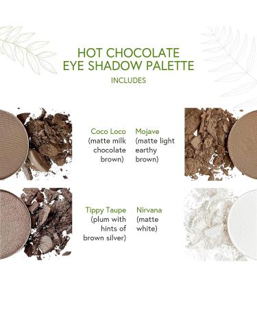 Honeybee Gardens Hot Chocolate Eye Shadow Palette - Vegan, Gluten-Free, Paraben-Free | Natural Ingredients - Net Wt 1.3g - Buy Online on SooperMarket.com