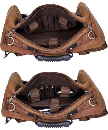 KAUKKO Canvas Khaki Outdoor Travel Backpack for Men - Hiking Camping Rucksack - Buy Online on SooperMarket.com