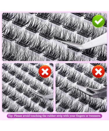 Self-Adhesive Lash Clusters Kit - 9-13mm No Glue Needed Individual False Eyelash Extensions | Wispy Reusable Soft Band | Beginner-Friendly DIY Beauty Solution - Buy Online on SooperMarket.com