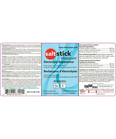 SaltStick Vitassium Buffered Electrolyte Salts Capsules Dietary Supplement 100 count bottle - Buy Online on SooperMarket.com