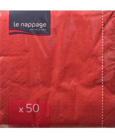 LE NAPPAGE 50 Airlaid napkins 33 x 33 cm FSC cellulose wadding 33 x 33 cm Red 33cm x 33cm