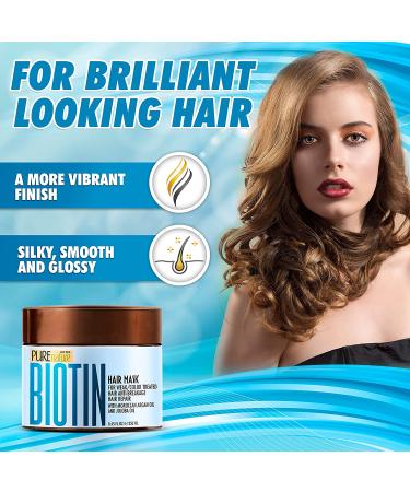 Biotin Hair Mask with Keratin, Collagen, and Argan Oil - Deep Conditioning Treatment for Dry, Damaged Hair - Hydrating Growth Mask for Split Ends - Buy Online on SooperMarket.com