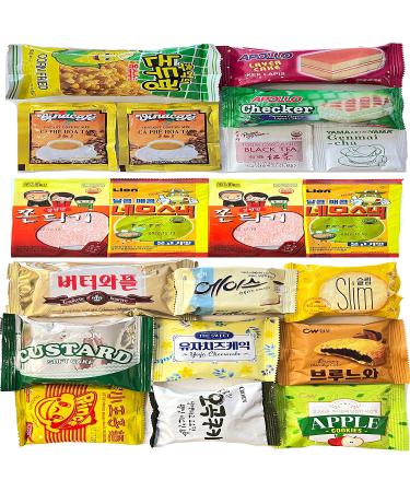 Asian Snack Box Variety Pack - 40 Count Sampler Gift Bundle with Japanese, Korean Candy, Chips, Cookies, Ramen, and Gummy Treats for Kids, Adults, College Students - Individual Wrapped Assortment - Buy Online on SooperMarket.com