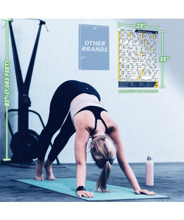 EverStretch Bodyweight Workout Poster - Large 23 x 35 | Video Instructions & Laminated Chart | Home Gym Exercise Poster - Buy Online on SooperMarket.com