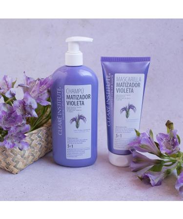 Clear Institute Purple Matte Mask Neutralises Unwanted Tones Purple Matte Mask Especially for Highlights Blondes and Grey 96.6% Natural Ingredients 200 ml - Buy Online on SooperMarket.com