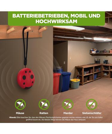 Buy ISOTRONIC Ultrasound Mouse Distributors Safe Battery-Operated Solution for Mice & Rats in Garden House Basement Attics Garages 30 m Coverage - Buy Online on SooperMarket.com