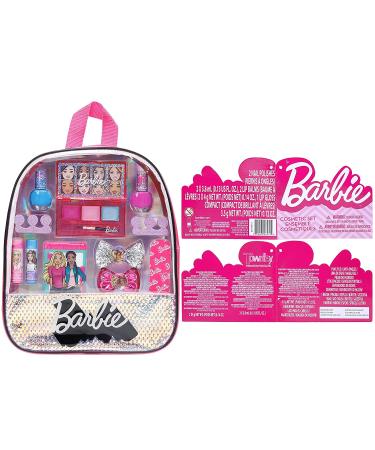 Barbie Townley Girl Makeup Backpack Set - Lip Gloss, Nail Polish, Hair Bow & More for Kids Ages 3+ | Perfect for Parties, Sleepovers & Makeovers - Buy Online on SooperMarket.com