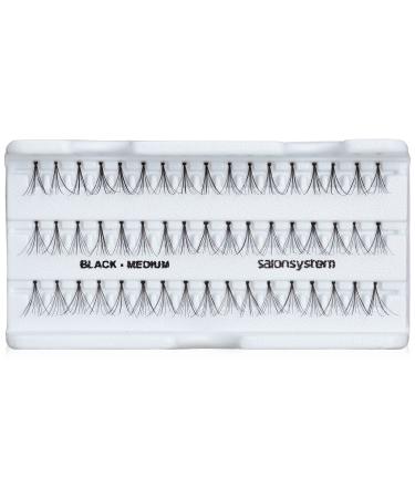 Salon System Individual Natural Apperance Medium Black Lashes