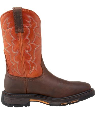 ARIAT Men's Workhog Wide Square Toe Work Boot 10 Dark Earth - Durable and Comfortable Work Boots - Buy Online on SooperMarket.com