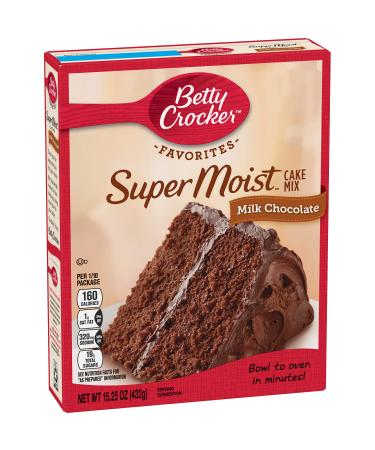 Betty Crocker Super Moist Milk Chocolate Cake Mix, 15.25 oz