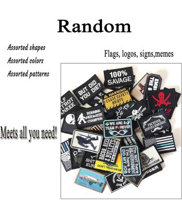 AXEN 20-Piece Random Style Tactical Morale Embroidery Patch Set for Military Gear - Full Embroidered Appliques - Funny Designs - 20PCS Random Pack - Buy Online on SooperMarket.com