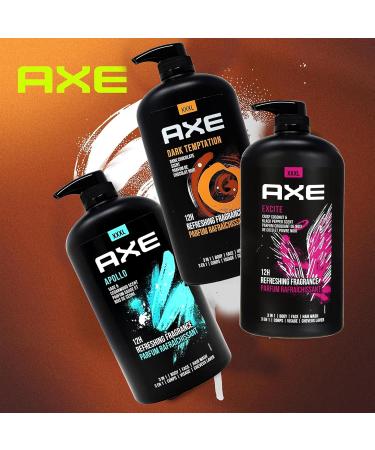 Shop Axe Men's Body Wash Variety Set - 3 Scents (Dark Temptation Apollo Excite) | 3-in-1 Body & Face Wash | 33.8 oz Pump Bottle - International Shipping Available - Buy Online on SooperMarket.com
