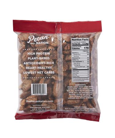 Cinnamon Flavored Roasted Pecan Halves - 16oz | Natural, Antioxidant-Rich, Non-GMO Snack - Buy Online on SooperMarket.com