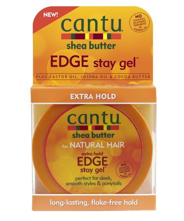 Dr Teal's Cantu Shea Butter Extra Hold Edge Stay Gel 6.75 Ounce (Pack of 3)
