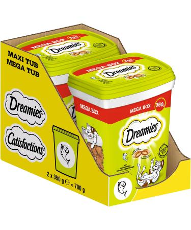 Dreamies Classic Cat Snacks with Tuna Fantastically crispy pockets with a tender filling 2 x 350g Tuna 700 g (1 pack)