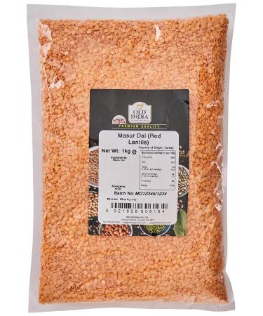 Old India Masur Dal (Red Lentils) 1kg 1 kg (Pack of 1)
