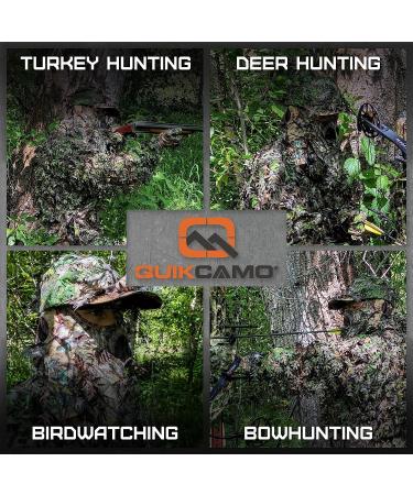 QuikCamo Mossy Oak Camo Hat with 3D Leafy Face Mask - Turkey Hunting Gear | NWTF Mossy Oak Obsession Camo - Buy Online on SooperMarket.com