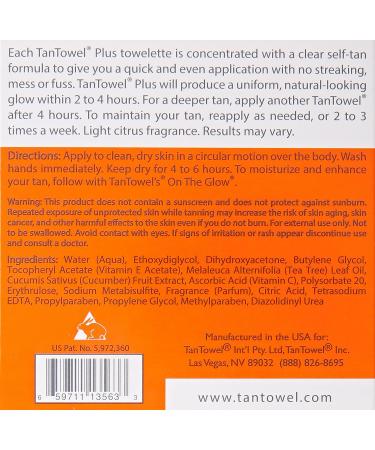 Tan Towel Plus Self-Tan Towelette Full Body - 5 Count - Buy Online on SooperMarket.com
