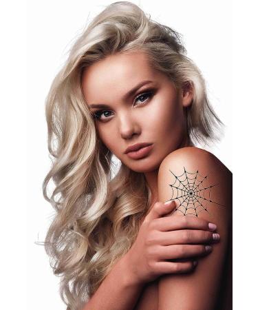 Dopetattoo Spider Cobweb Temporary Tattoos - 6 Sheets Halloween Kids Makeup Set - Buy Online on SooperMarket.com