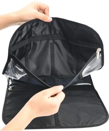 Freegrace Premium Hanging Toiletry Travel Bag - Large Black Organizer for Cosmetics, Jewelry, and Accessories - Buy Online on SooperMarket.com