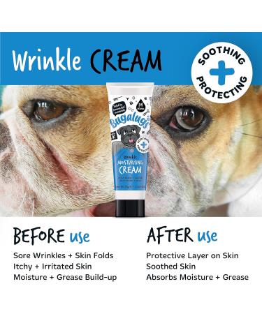 BUGALUGS Wrinkle paste for Bulldogs French Bulldogs wrinkly dogs & cats. For itchy wrinkle folds tear stains & tail pockets anti-itch & itchy dog skin relief. Great itch remedies for dogs 75g - Buy Online on SooperMarket.com