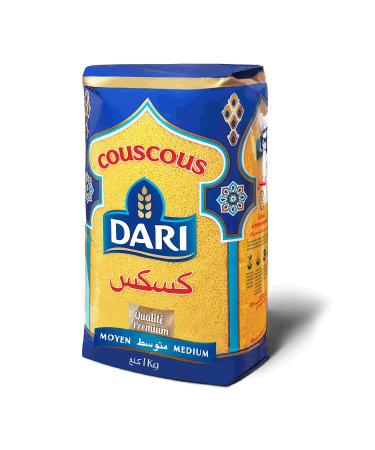 Dari Moroccan Couscous 1kg, 2.2lb (Medium, 1 Pack)