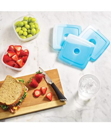 Cool Coolers by Fit + Fresh - Slim Reusable Ice Packs (4PK) for Lunch Boxes, Camping, & Beach Coolers - Long-Lasting Blue - Buy Online on SooperMarket.com