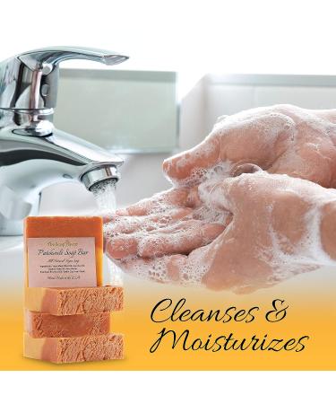 Patchouli Soap - Handmade in USA with 100% Natural Non-GMO Ingredients - 4 Large 4.5 oz Bars - Buy Online on SooperMarket.com