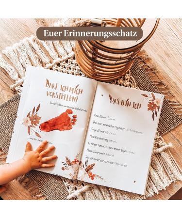 Eulentaler Baby Diary (Boho) | 1st Year Memory Book | Educator-Designed A4 Album for Cherished Moments - Buy Online on SooperMarket.com